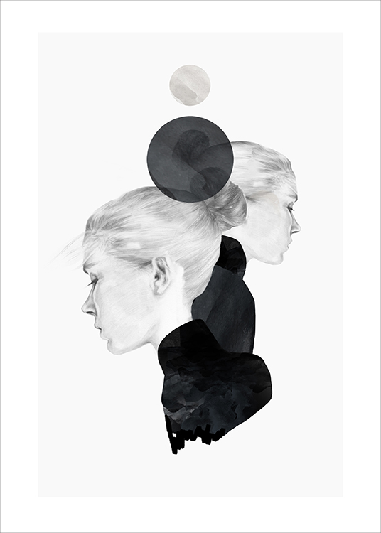 Anna Bülow Black Marble Poster / Black & white at Desenio AB (Pre040)
